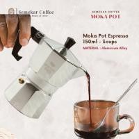 ราคา Moka Pot 3 Cup / เครื่องชงกาแฟเอสเปรสโซ 3 ถ้วย อลูมิเนียมชงด้วยมือ (26044636512)