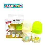 ราคา Babi care ขวดนมสีชา คอกว้างลายการ์ตูน 2oz แพ็คคู่ 2ขวด แถมฟรีจุกมาในขวด BC759 (24117917500)