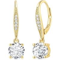 ราคา Cossa Dangle ต่างหู 14K Gold และ Cubic Zirconia ในสไตล์ Leverback ต่างหูแฟชั่นสำหรับผู้หญิง (47959120162)