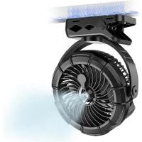 ราคา Ausic Magnetic Cruise Fan with Mist, [5-45Hrs] Portable Golf Cart Fan, 720° หมุนรถเข็นเด็กคลิปพัดลมตั้งแคมป์กลางแจ้งพัดลมที่มี นํา แบตเตอรี่แบบชาร์จไฟดําเนินการ รถบ้าน พัดลมเดินทาง (51511853213)