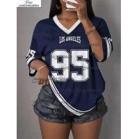 ราคา 2026 Los Angeles No.95 JERSEY แขนสั้นฤดูร้อนเบสบอล JERSEY Plus ขนาดผู้หญิงผู้ชายการฝึกอบรม JerseyY2K ใหม่คลอดบุตร (27795068730)
