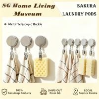 ราคา สจ คลิปหนีบผ้าขนหนูแบบยืดหดได้อัตโนมัติ-ที่วางผ้าเช็ดตัวโลหะทั้งหมดติดผนัง-คลิปหนีบบัตรประจําตัว-คลิปหนีบพวงกุญแจป้องกันการสูญ (48861609137)