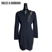 ราคา D&G Dolce & Gabbana เดรสแขนยาวสีดำ (18292313512)