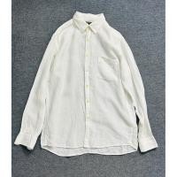 ราคา white premium linen shirt uniqlo (56707657890)