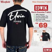 ราคา สินค้าใหม่ EDWIN Mens Oversize Signature พิมพ์เสื้อยืด ( 7480 1982 ) (48459945491)