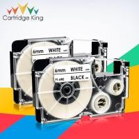 ราคา 2PK Compatible for Casio XR-6WE Cassette Labe Tape Black on White 6mm*8m for Casio KL-60 KL-750 KL-120 KL-HD1 KL-2000 (11793113364)