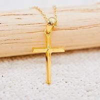 ราคา [ PCPY Jewelry ] จี้ไม้กางเขนทองคำแท้ ทองคำแท้9K (ทอง37.5%) มี 3 สี สีทองคำ / สีทองคำขาว / สีทองชม (46512557477)