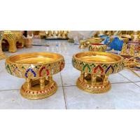 ราคา ขันโตกไม้ลายกลีบบัว ลงรักปิดทอง ขนาด 8 นิ้ว ส่งไวที่สุด (9729011019)