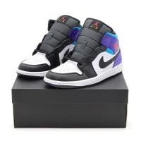 ราคา DQ8426-154 Nike Air Jordan 1 Mid Bright Concord Black Blue Purple White (Men's) (44003827660)