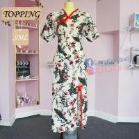 ราคา ( โล๊ะตู้ ส่งต่อ ) เดรสยาวกี่เพ้า งานสวย งานป้าย : topping (2222625823)