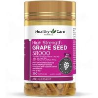ราคา Healthy Care Grape Seed 58000 200 แคปซูล (48163657608)