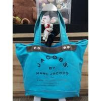 ราคา Marc Jacobs by Marc Jacobs Tote Bag ผ้าแคนวาส สีฟ้า มือสอง ของแท้ (58164989131)