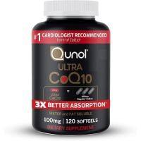 ราคา Qunol CoQ10 100mg Softgels, Ultra CoQ10 100mg, 3x Better Absorption, Antioxidant for Heart Health & Energy Production, Coenzyme Q10 Vitamins, 4 เดือน, 120 นับ YD5K (45664562715)