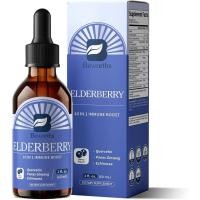ราคา B BEWORTHS Elderberry Syrup Black Elderberry Drops with Ginseng, Quercetin, Panax Ginseng, Vitamin C and Zinc, Sambucus Liquid, Vegan (44082370285)