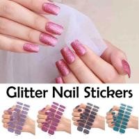 ราคา 8แผ่นเล็บเต็มห่อแถบยาทาเล็บ,สีชมพูเล็บเล็บอุปกรณ์ทําเองกาวในตัวแวว ที5โอ8 (24198209454)