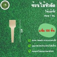 ราคา Greenearth ช้อนชิม ช้อนไม้ขนาดเล็กแบบใช้แล้วทิ้ง ช้อนไม้รักษ์โลกขนาด7ซม.(แพ็ค100ชิ้น) (22151333342)