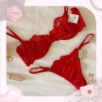 ราคา Cornpink House ️ Izzy Girl | ชุดชั้นในสตรีลูกไม้คุณภาพสูง | เสื้อชั้นในไร้โครงสีแดงเซ็กซี่ | กางเกงในทองยั่วๆ (25975232805)