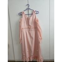 ราคา เดรสโบริต้า สี โอรส ดอกครบ เปิดไหล่ size m (42678516825)