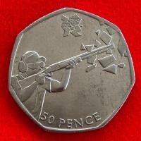 ราคา เหรียญอังกฤษ United Kingdom 50 pence ปี 2011 เหรียญที่ระลึก Shooting (25614302323)