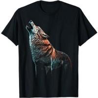 ราคา Wolf Howls Animal Print Animal Lovers Wolf Adult T-Shirt (48764512253)