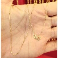 ราคา สร้อยคอทอง 18K ลายเม็ดกลมเงา น้ำหนัก 1.96 กรัม ยาว 48 ซม./19นิ้ว (49509924056)