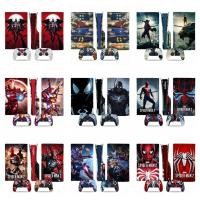 ราคา สติกเกอร์ผิวใช้งานร่วมกับ Sony Playstation 5 Slim Disc & Digital Edition ไวนิล Decal Super Hero รูปแบบชุดฟิล์มป้องกันสําหรับ PS5 Slim คอนโซลและ 2 ชิ้น Controller (52559565645)