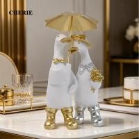 ราคา [Chery] ตุ๊กตาคู่รักเป็ดเรซิ่น รูปเป็ด Weatherproof รูปปั้นสวนเป็ดคู่สําหรับในร่มกลางแจ้ง ตกแต่งห้องนั่งเล่น (48911771312)