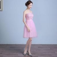 ราคา ราตรีสั้นสีชมพู/ธีมเพื่อนเจ้าสาว (994357108)