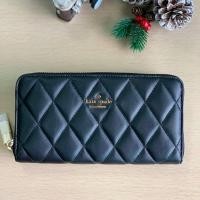 ราคา พร้อมส่ง Kate Spade Carey Large Continental Quilted Leather Walletกระเป๋าเงินใบยาว มีช่องใส่บัตร12 ใบ ช่องซิปใส่เหรียญ (26806531397)