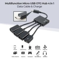 ราคา พอร์ต USB HUB Micro สําหรับ Android - มัลติฟังก์ชั่น Micro USB OTG Hub 4 in 1 Data Cable & Charge 3 พอร์ต - M3H4 (42205767013)