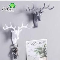 ราคา Lucky ตะขอแขวนกุญแจ หัวกวางติดผนัง ที่แขวนกุญแจ หัวกวาง ที่เก็บกุญแจ หัวกวางแขวนผนัง หัวกวางติดผนัง ตะขอแขวนผนัง (25047026193)