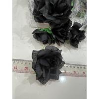 ราคา ดอกกุหลาบสีดำ (หัวดอกกุหลาบบานดิออร์สีดำ 1ดอก ดอกใหญ่ 8-9ซม.) หัวดอกกุหลาบดำ 1ดอก งานผ้าอย่างดี (29160201878)