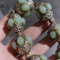 ราคา ทิเบตลงทะเบียนเงินสดสร้อยข้อมือสร้อยข้อมืออัญมณีฝังเครื่องประดับโบราณผู้ชายผู้หญิงเครื่องประดับย้อนยุคสไตล์แม้วเครื่องประดับเงินชาติพันธุ์4.20.664.20.66 (58109141072)