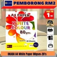 ราคา (RM2) OKADA A4 Paper 80gsm - (20s) / A4 Paper / Copier Paper / A4 Paper 80gsm / A4 Paper (48507362671)
