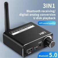 ราคา ดิจิตอล192KHz DAC Converter ไร้สายบลูทูธ5.0พร้อมหูฟัง Optical Coaxial Amp 3.5มม.สนับสนุน USB Audio อะแดปเตอร์ (21305189163)