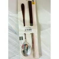 ราคา ขายเทเลิกกิจการชุดช้อนตะเกียบเกาหลีแบบเหลี่ยม ใช้ง่าย (24081281056)
