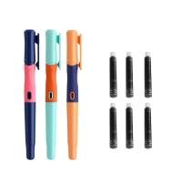 ราคา ใหม่ ชุดเครื่องเขียน ปากกาหมึกซึม ลบได้ สีฟ้า สีดํา สําหรับนักเรียน C2C7 (18511346238)