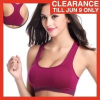 ราคา (WITH BREAST PADS) Odor Control Sports Bra Yoga Bra สปอร์ตบรา Soft Comfy Fitness Bra Push Up Genie Bra (22168809737)