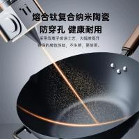 ราคา Combach Titanium กระทะไม่เคลือบ กระทะไม่ติดพร้อมหูกระทะสมัยเก่าเตาแม่เหล็กไฟฟ้ากระทะสากล (49509313631)