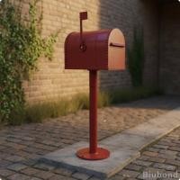 ราคา [Biubond] กล่องจดหมาย Wrought Aged Wrought Box Stand Handmade Decorative Mail Box for Courtyard, Photo Shoots (57964790554)