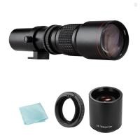 ราคา กล้อง Super Telephoto เลนส์ 500 มม.F/8.0-32 ซูมแบบแมนนวล T-Mount + 2X 500 มม. เลนส์ Teleconverter + T2-EOS อะแดปเตอร์แหวนเปลี่ยนสําหรับ Canon EOS Rebel T7 T7i T6 T6 T6i T5D 700D 70D 700D 70D 77D 700D 