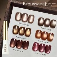 ราคา พร้อมส่ง jillra ชุดสีเจลแคทอายน้ำตาล ลูกแก้วน้ำตาล ซาติน 6สี (26121405454)