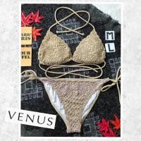 ราคา ชุดว่ายน้ำ Bikini ชุดทูพีช Two-piece แบรนด์ Venus ไซส์ M-L (อกคัพ D 36-38สะโพก 36-38) (1190970648)