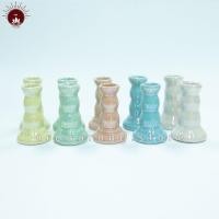 ราคา เชิงเทียน เซรามิก ตรง สีมุก ขาว เหลือง เขียว ฟ้า (ราคา/คู่) (3592528621)