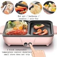ราคา หม้อชาบูย่างสไตล์เกาหลี หม้อไฟฟ้า หม้อสุกี้ชาบู หม้อปิ้งย่างแบบพกพา มีตำหนิ เก่าเก็บขายถูกๆ (8860133125)