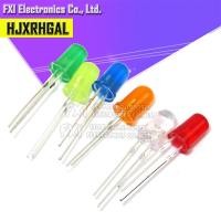 ราคา ใหม่ แท้ หลอดไฟ led สีแดง เขียว เหลือง ขาว ส้ม ฟ้า 5 มม. 100 ชิ้น (21926947300)