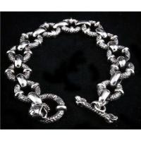 ราคา สร้อยข้อมือหัวกะโหลกเงินแท้ห่วงกลม (27325615440)