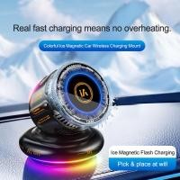 ราคา ที่ยึดแม่เหล็กสำหรับรถยนต์ระดับพรีเมียมพร้อมระบบชาร์จไร้สาย 15W, พัดลมระบายความร้อนแม่เหล็กสำหรับรถยนต์, ไฟบรรยากาศ RGB และที่ยึดสำหรับระบบนำทาง (49415089406)