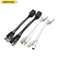 ราคา QINZHUAN 1 คู่ POE Splitter, สายเคเบิล POE สีดํา/ขาวกลาง, อะแดปเตอร์สายไฟ 12V POE อะแดปเตอร์ (57215018862)