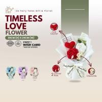 ราคา กุหลาบรักอมตะช่อดอกไม้โครเชต์แฮนด์เมด | กุหลาบถักโครเชต์ 2 ดอก + Love Heart | ไหมพรมถักดอกไม้ | 30ซม (51855361686)